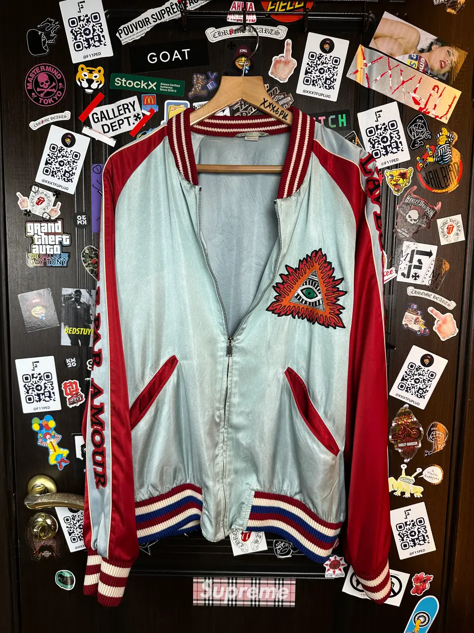 Gucci Gucci SS17 Amour illuminati Silk/Viscose XXL Bomber