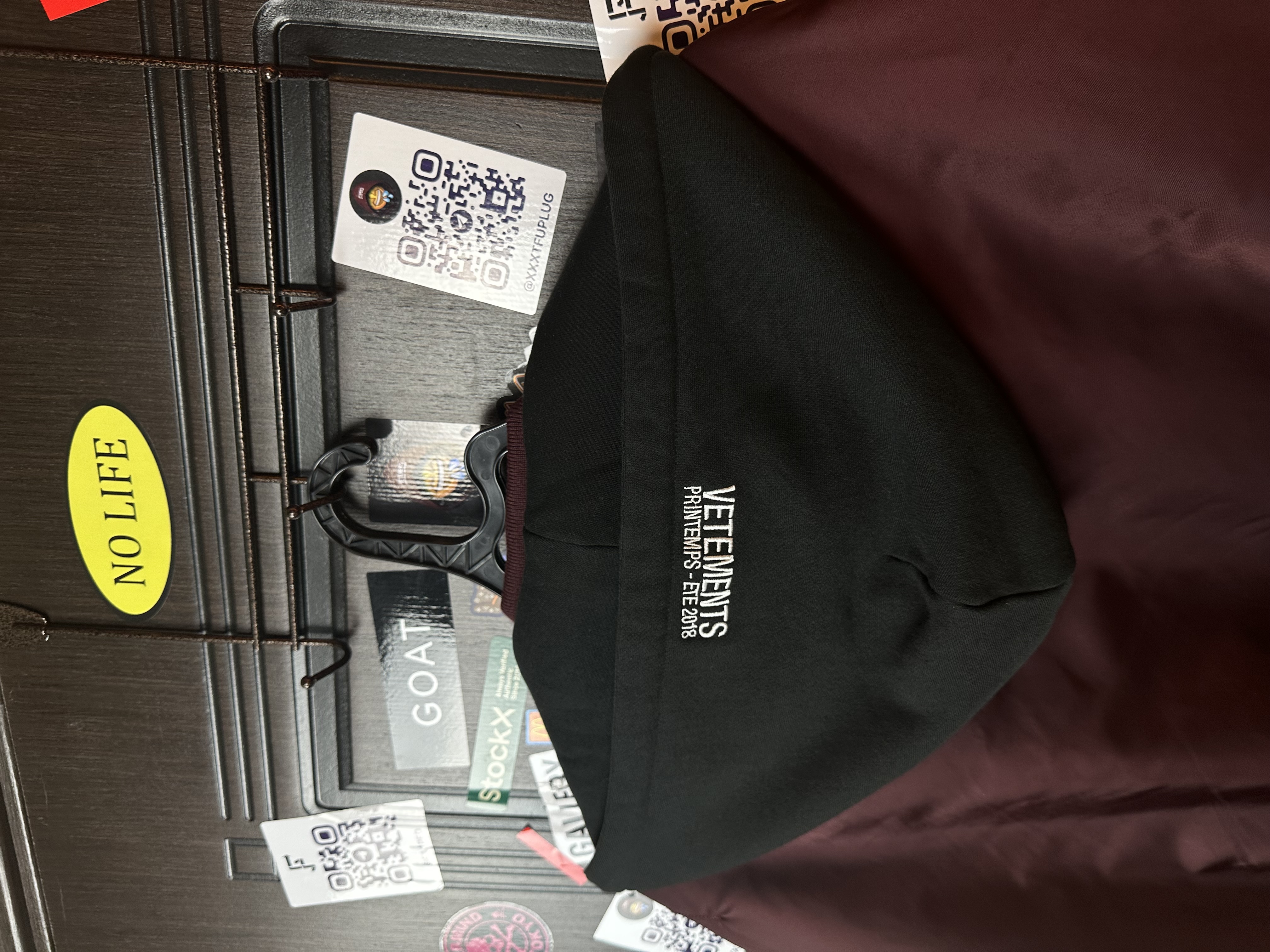 Vetements Burgundy Bomber Emoji XS