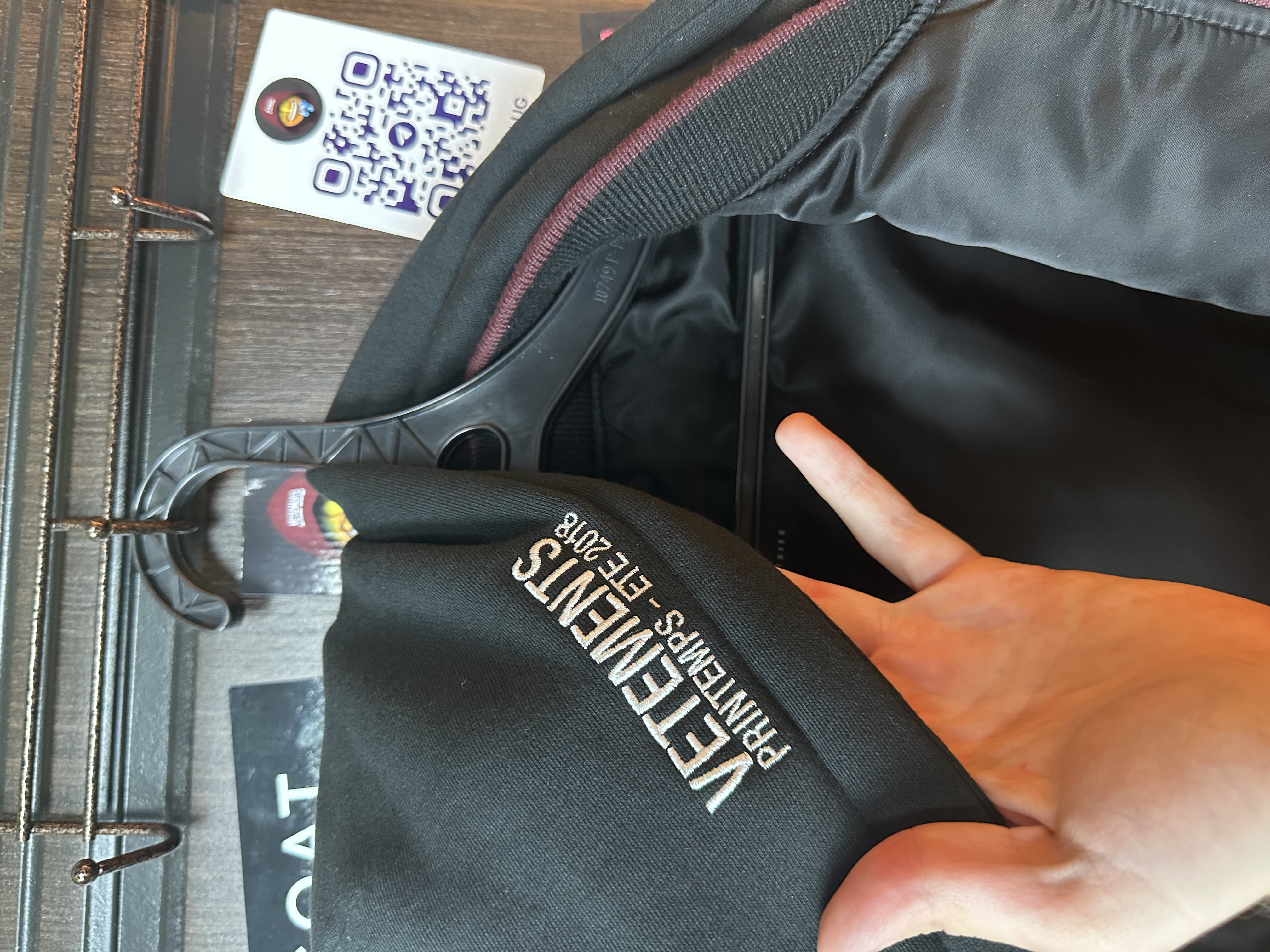 Vetements Burgundy Bomber Emoji XS