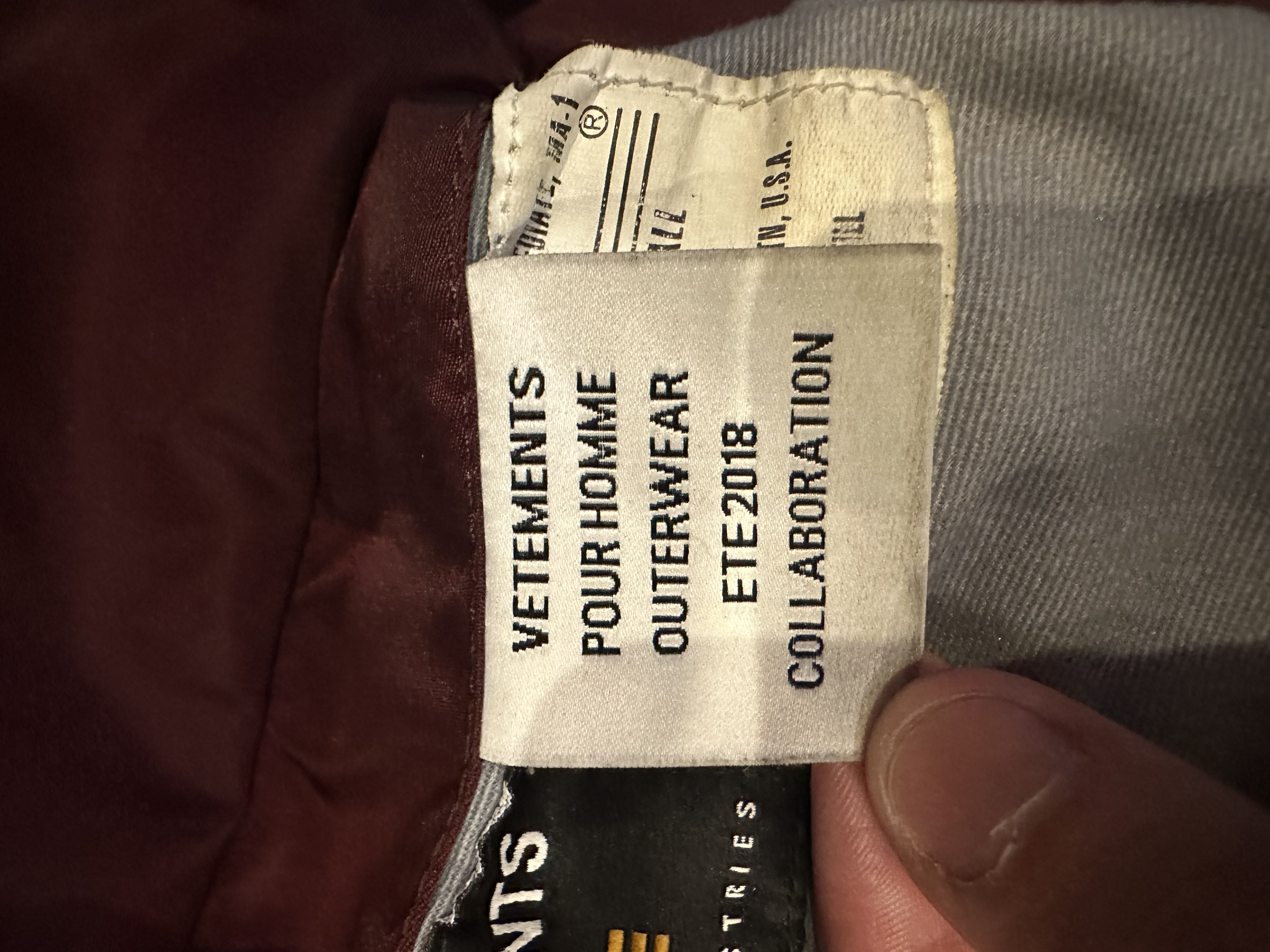 Vetements Burgundy Bomber Emoji XS