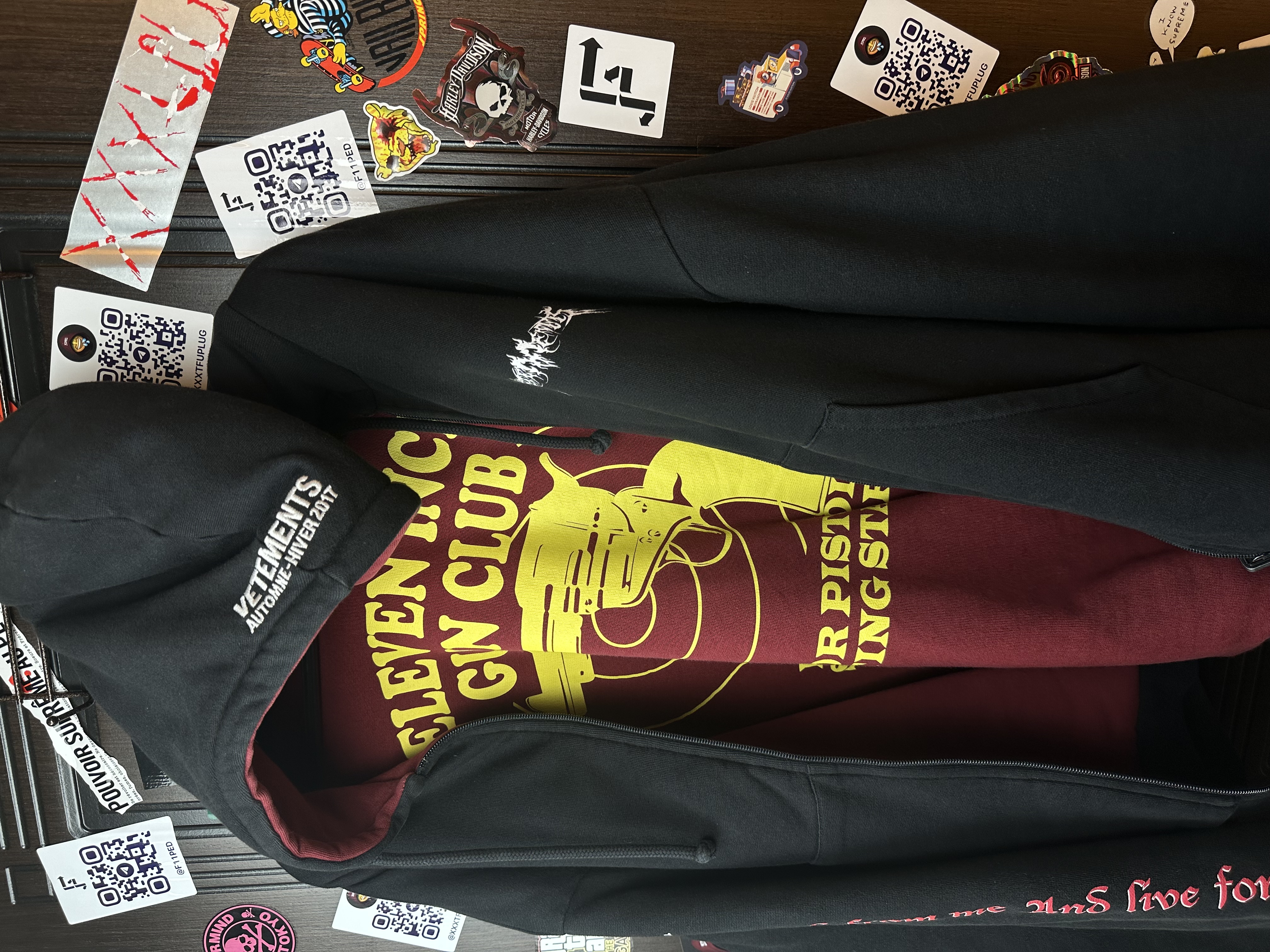 Vetements Vetements Total Fucking Darkness x 11 inch Gun Club 2 Side Bomber L size